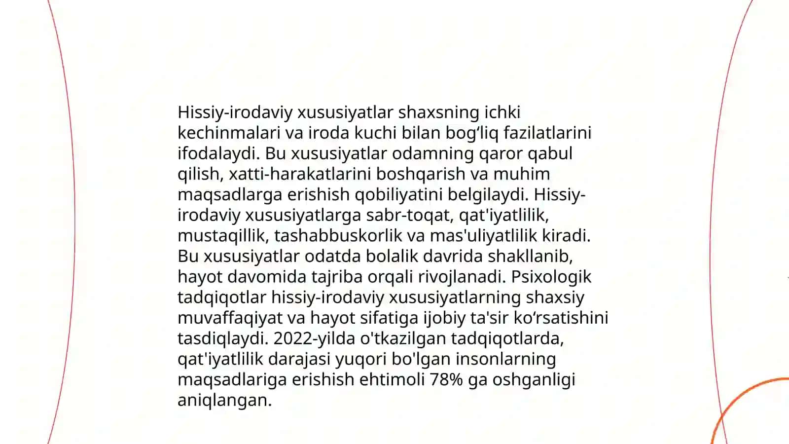 Hissiy-irodaviy xususiyatlar 3