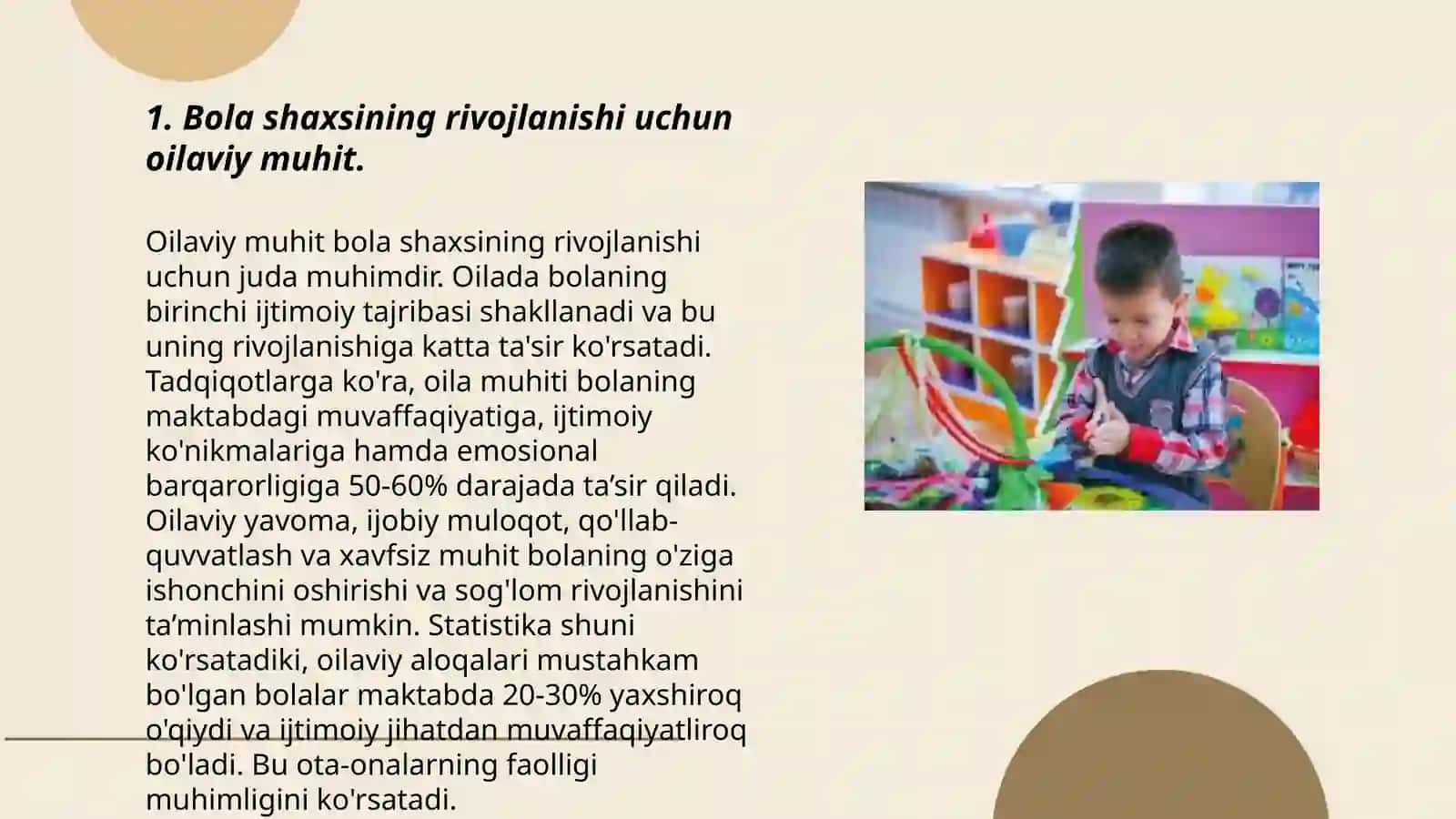 Bolalar jamoasi bola shaxsning shakilantrishining shart sharoyitlari 3