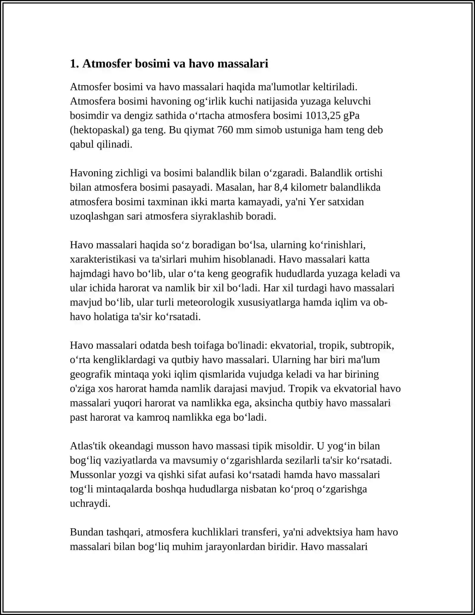 AFRIKA IQLIMI:IQLIM HOSIL QILUVCHI OMILLARI 3