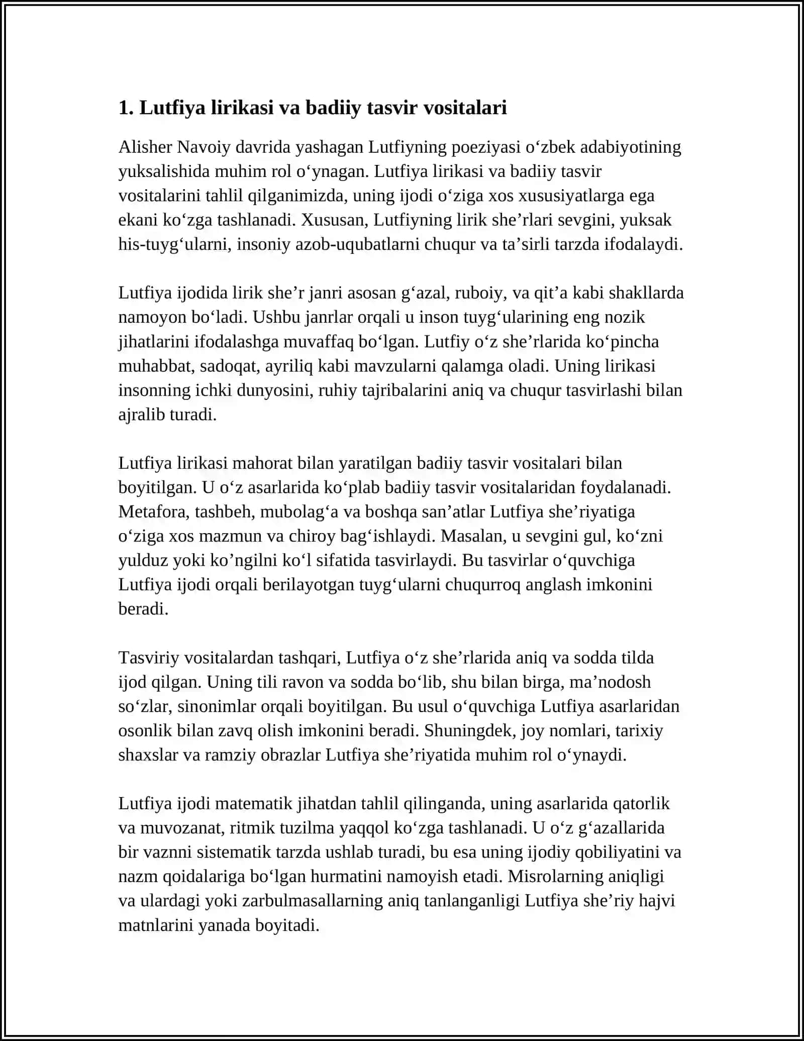 Lutfiya lirikasi va badiiy tasvir vositalari 3