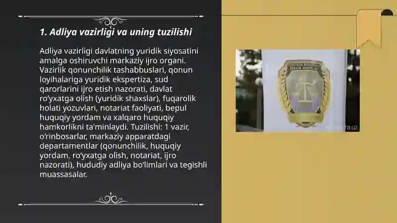 Adliya organlari va muassalari 3