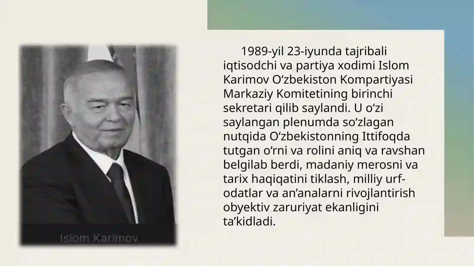 Oʻzbekiston mustaqillikka erishish ostonasida. 3
