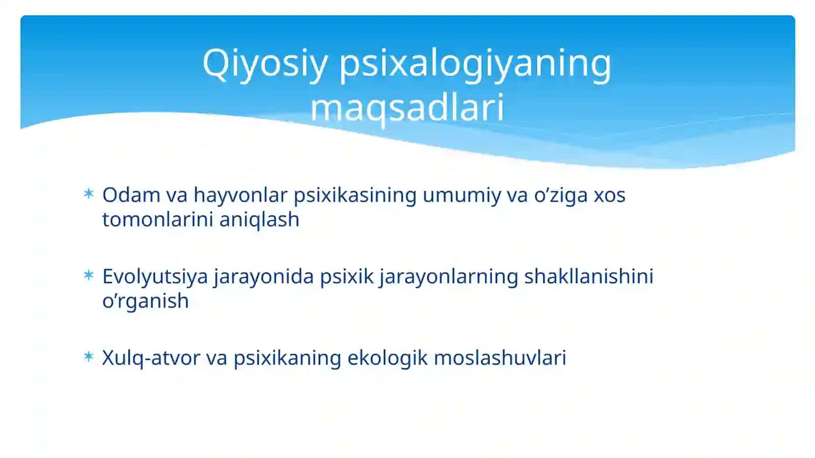 Qiyosiy psixologiya 3