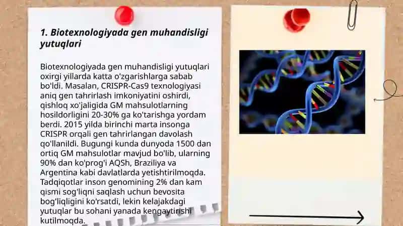 Biotexnologiyada gen muhandisligi yutuqlari 3
