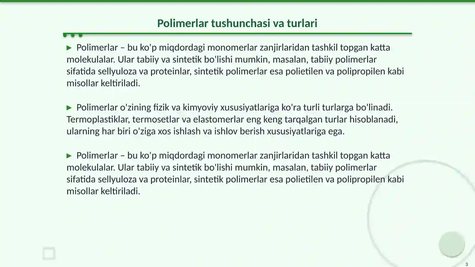 Polimerlar destruksiyasi 3