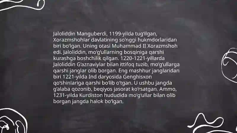 Jaloliddin Manguberdi vatan himoyachisi 3