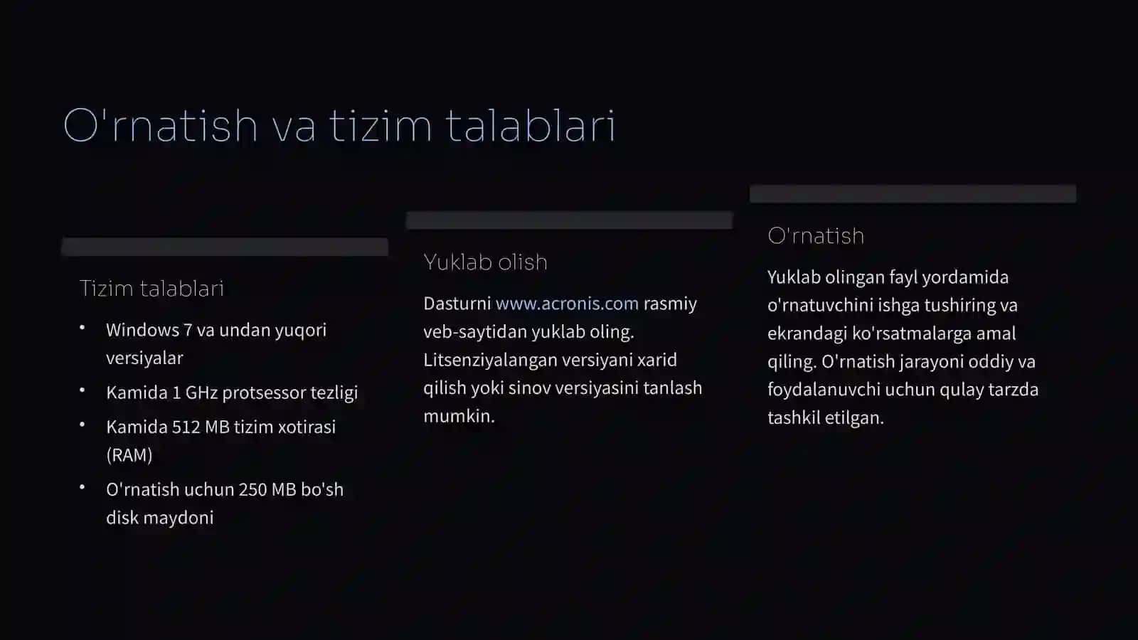 Acronis Disk Director bilan ishlash:disklarniboshqarishning qulay yo'li 3