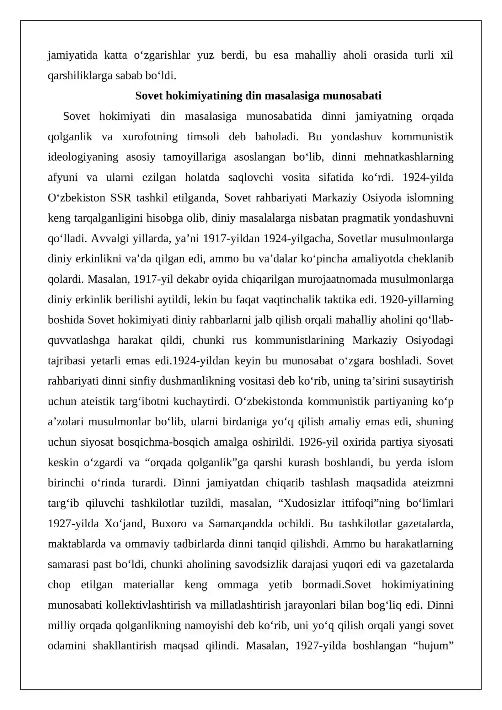O‘zbekiston SSRda diniy siyosat (1924–1991-yillar) 3