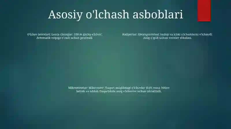 O'Lchash Vositalari Va Qurilmalari 3