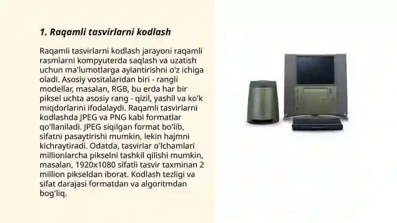 Raqamli tasvirlarni kodlash 3