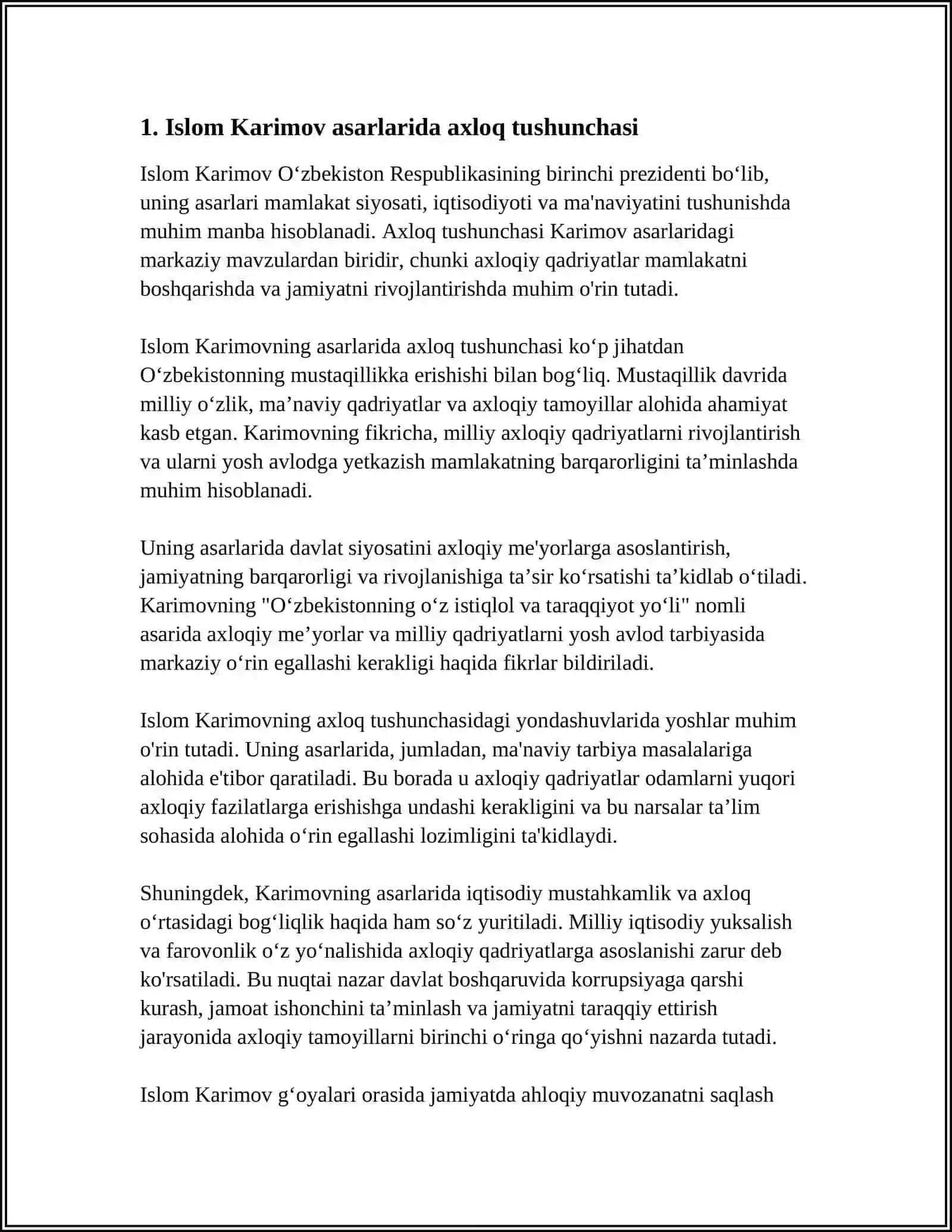 ISLOM KARIMOV ASARLARIDA AXLOQ 3