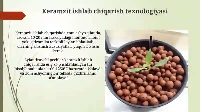 Keramzit ishlab chiqarish texnologiyasi 3
