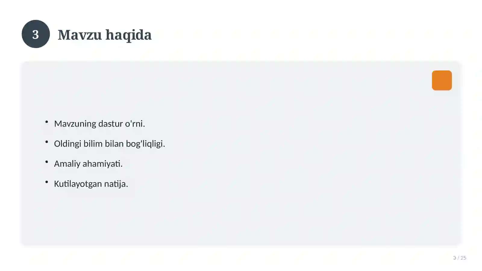 Tarbiya fanidan 5-sinf uchun ochiq dars ishlanmasi 3