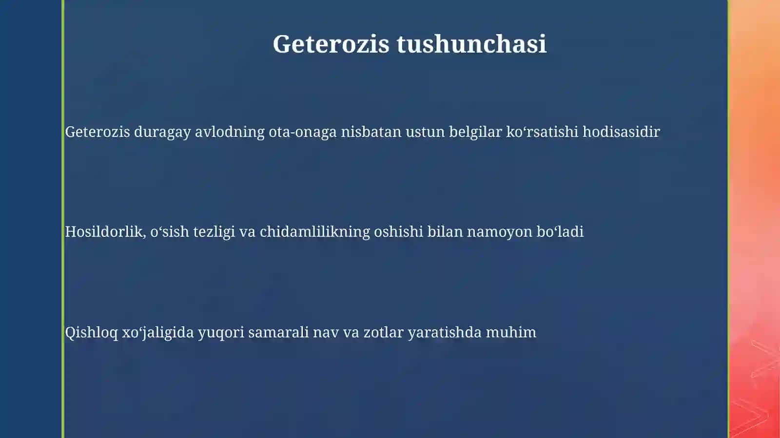 Geterozis tushunchasi va ahamiyati 3