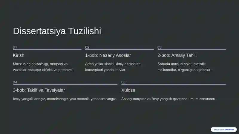 Magistrlik Dissertatsiyasi Tayyorlash 3