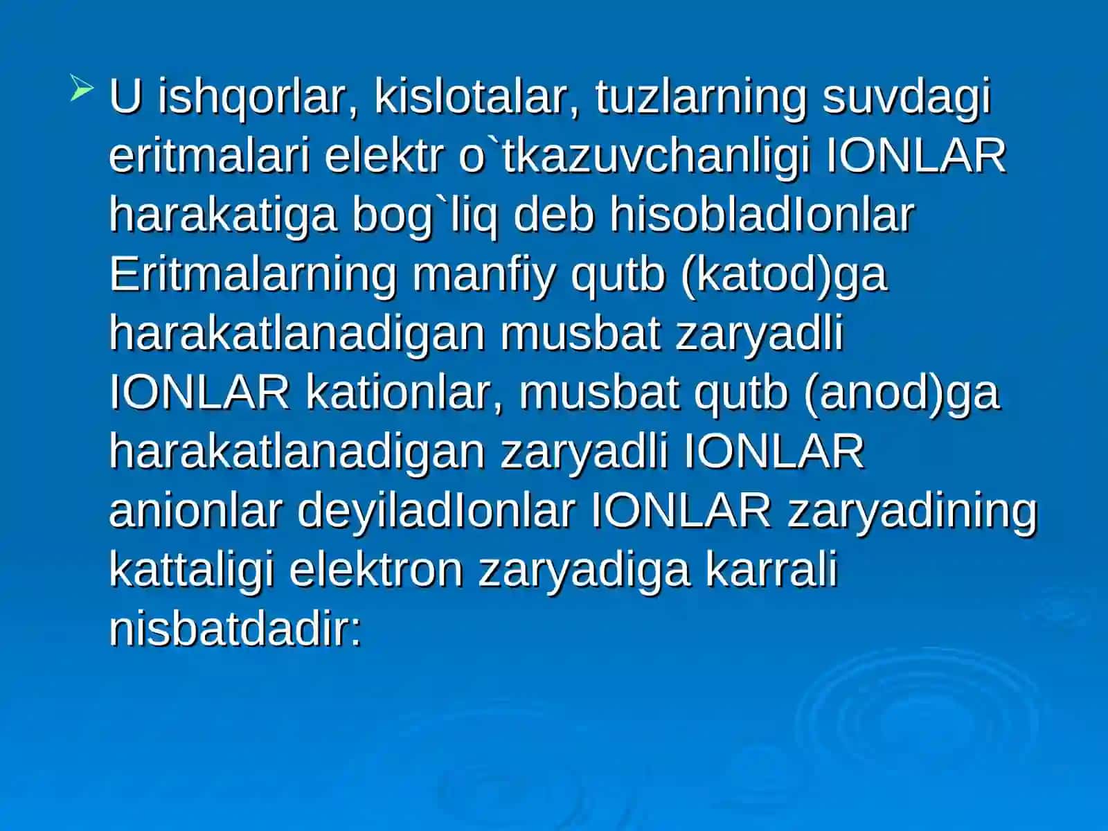 Noorganik Ionlarning ahamiyati va vazifasi 3