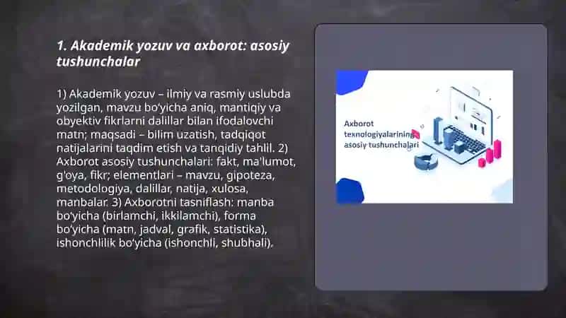Akademik yozuv va axborot 3