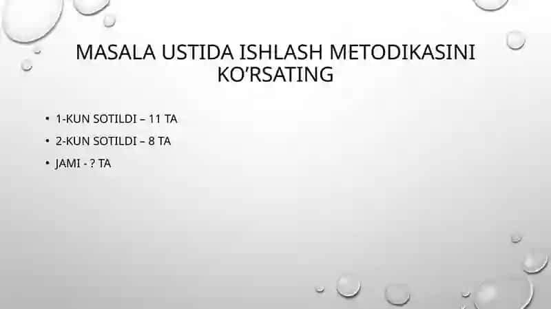 Arifmеtik masalalary еchishga o‘rgatish metodikasi 3