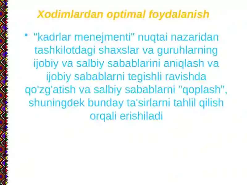Xodimlarni boshqarish 3