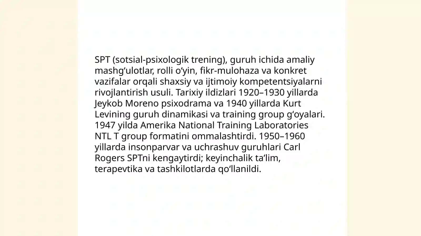 SPT (sosial-psixologik trening) 3
