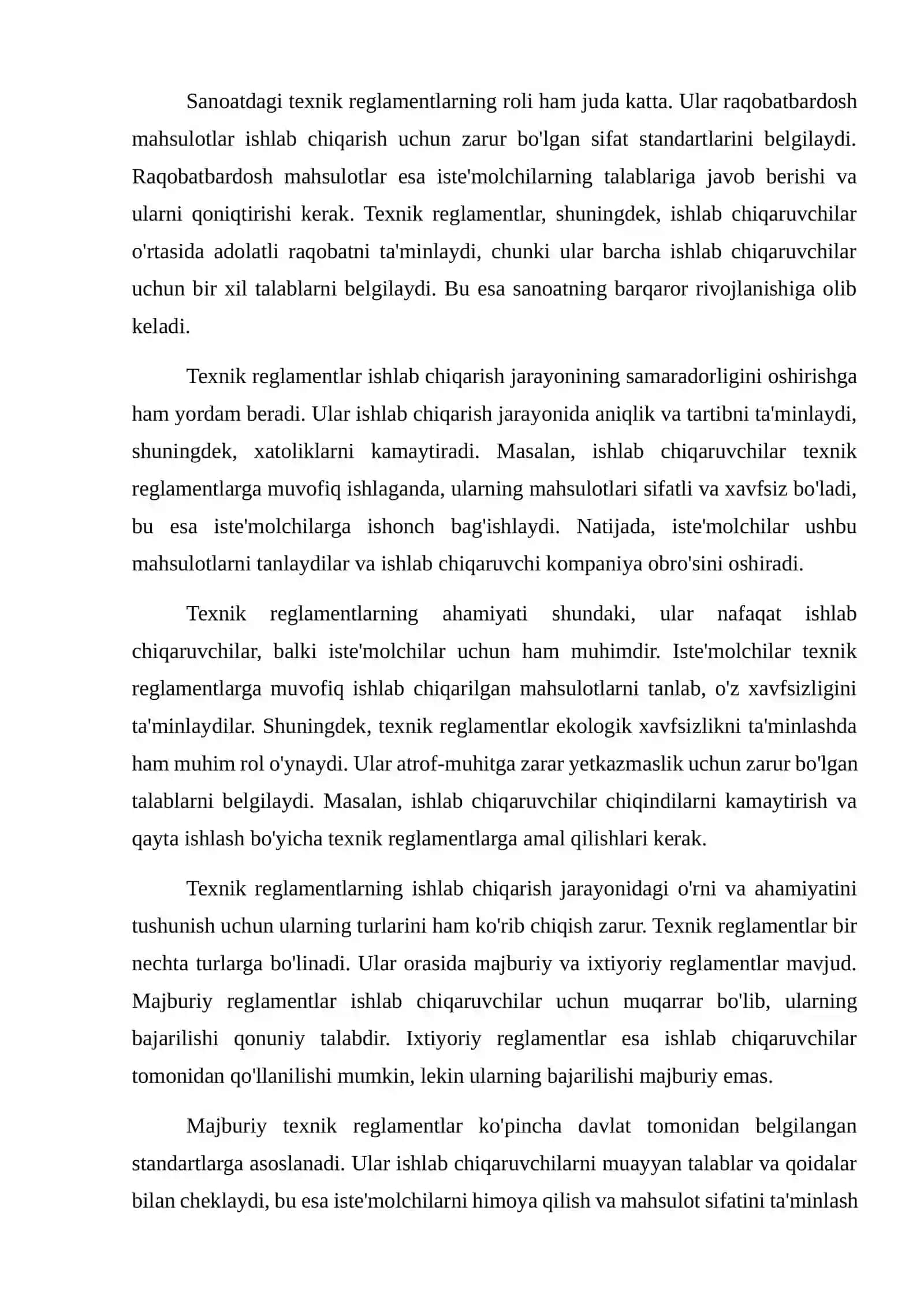 Texnik reglamentlarning turlari va ularni ishlab chiqarish 3