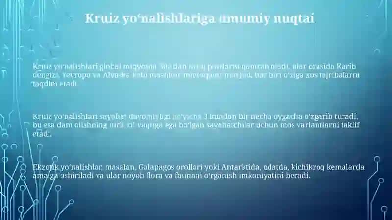 Kruiz kemalar yunalishlari 3