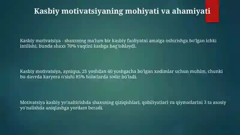 Kasbiy Motivatsiya 3