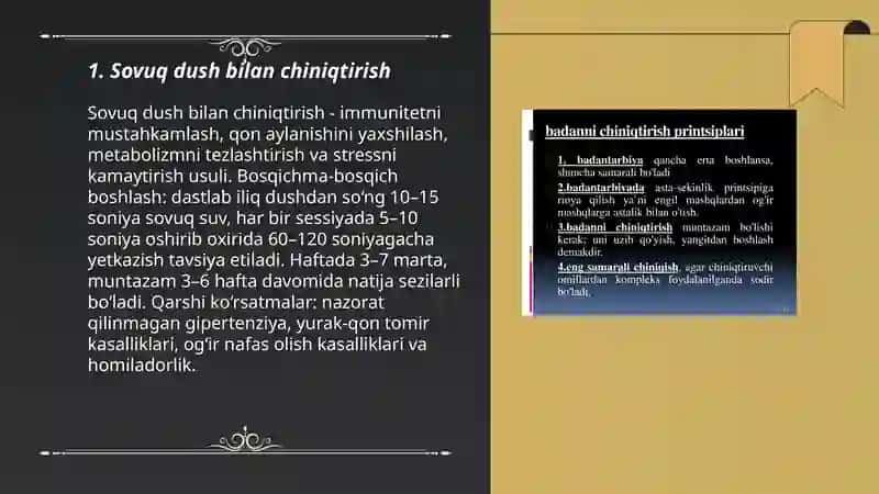Organizmni chiniqtirish usullari 3
