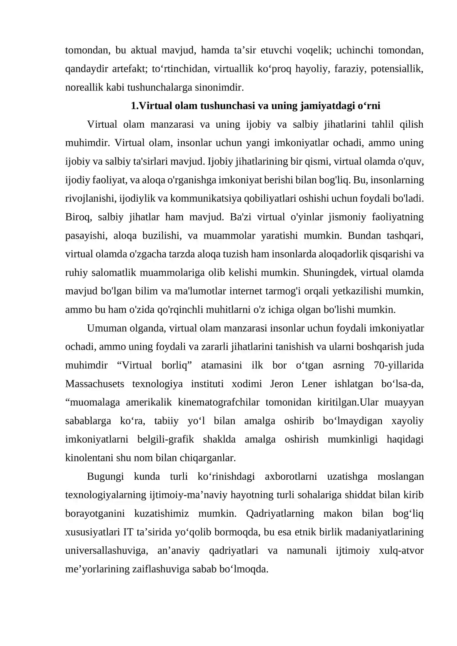 VERTUAL OLAMGA QARAMLIK VA UNING OQIBATLARI 3