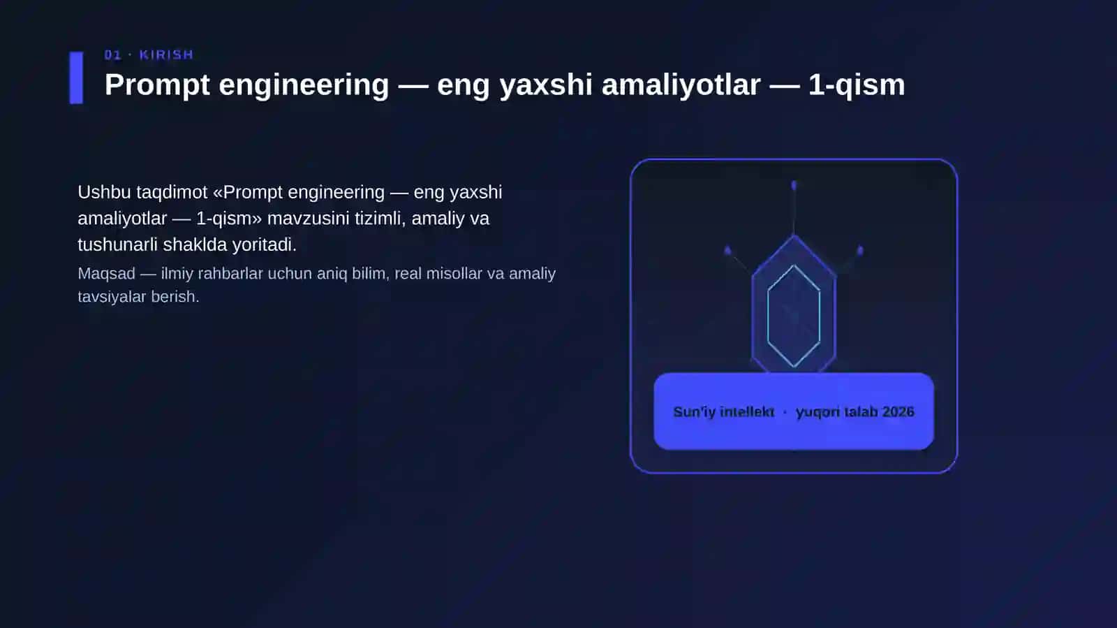 Prompt engineering — eng yaxshi amaliyotlar — 1-qism 3