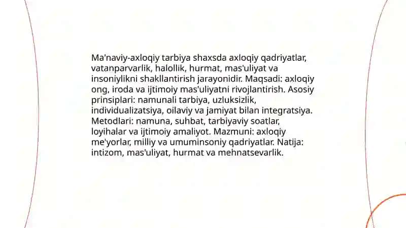 Pedagogik faoliyatda tarbiya turlari 3