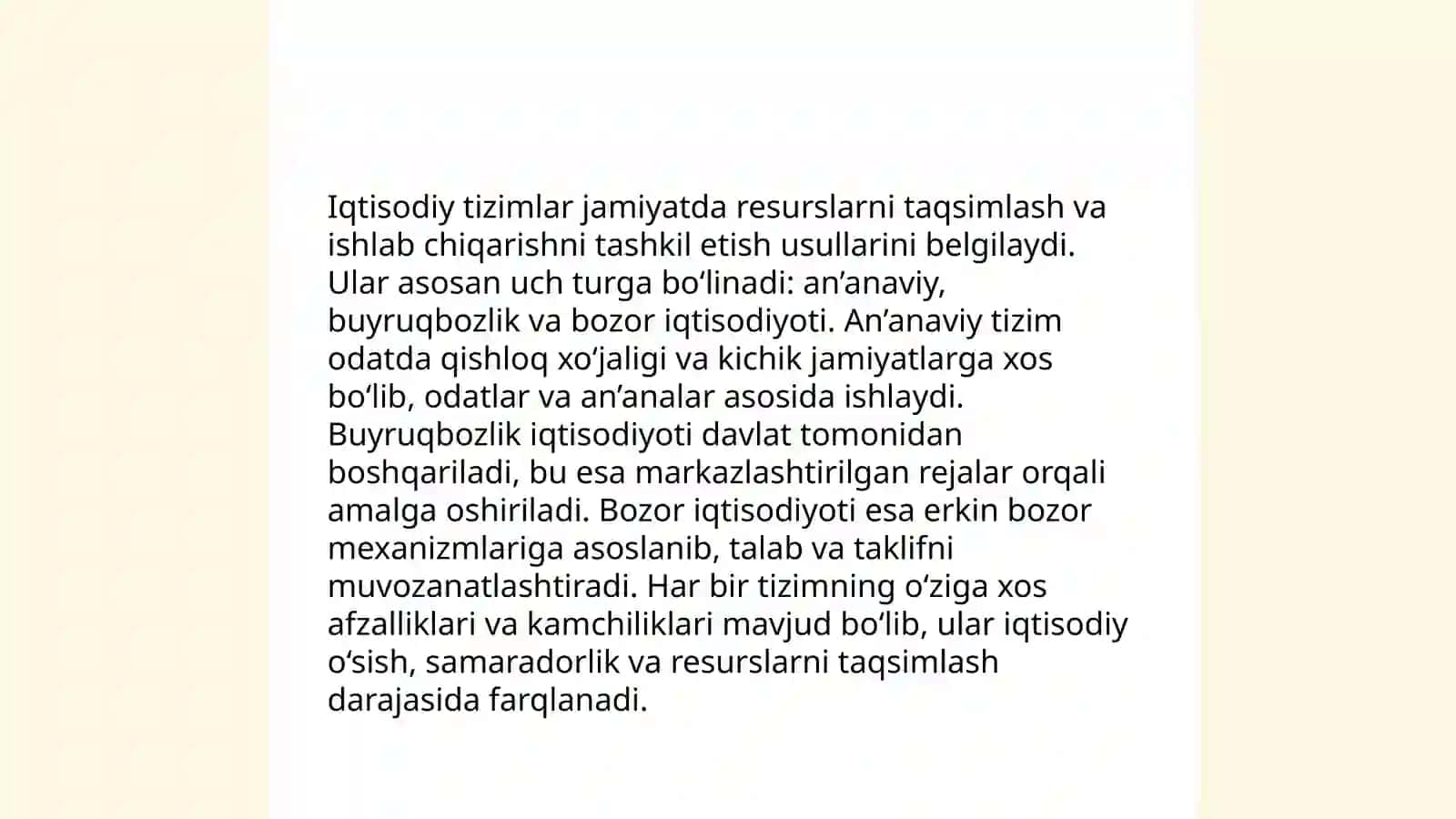 Iqtisodiy tizimlar va ularning turlari 3