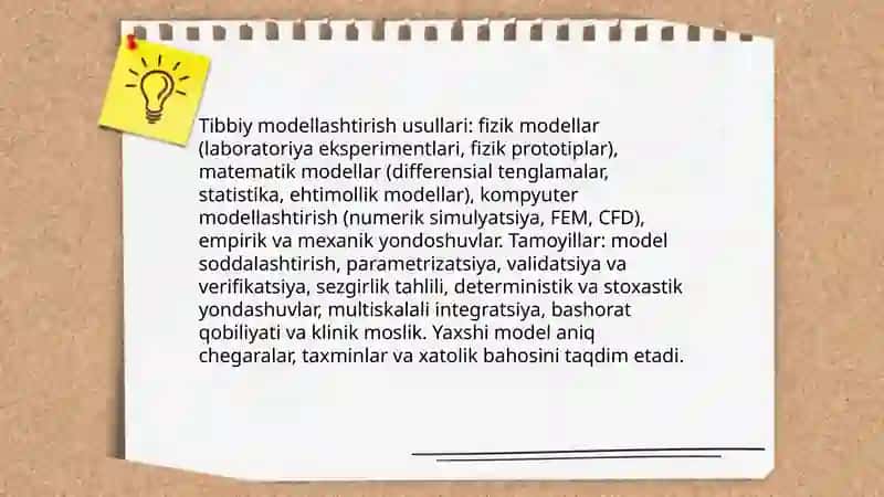 Tibbiy modellashtirish 3
