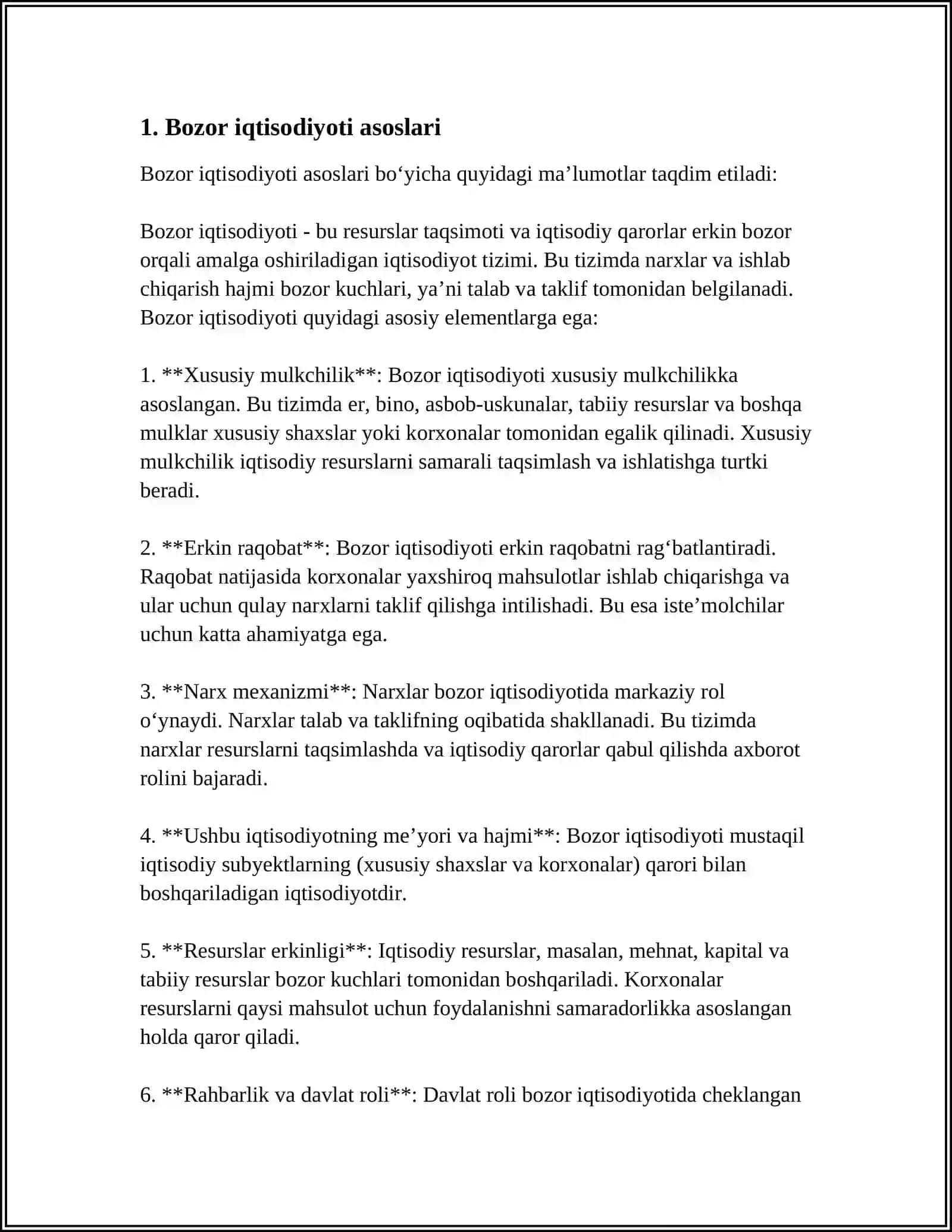 BOZOR MUOZANATI, MAKSIMAL VA MINEMAL NARXLAR 3