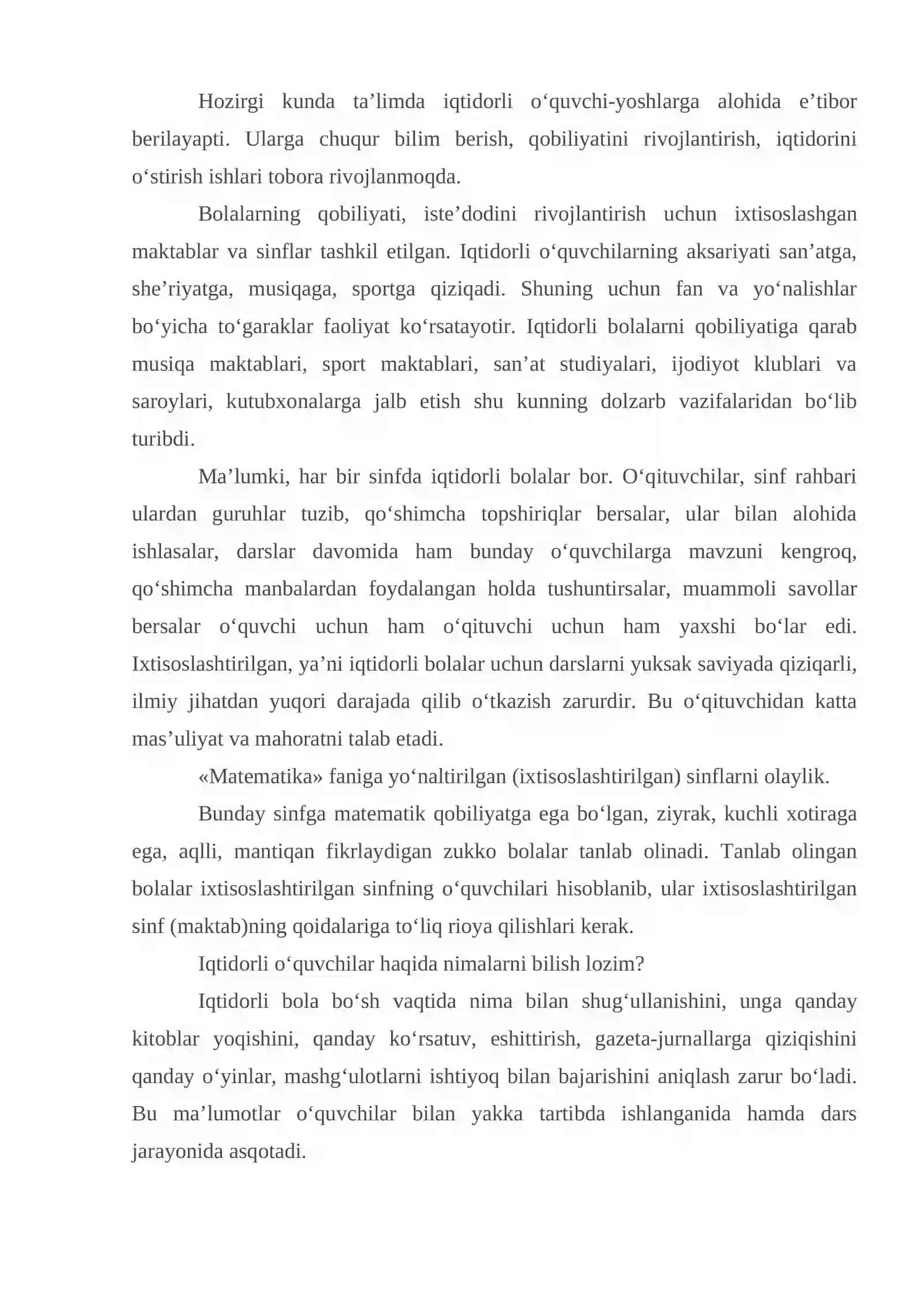Iqtidorli bolalarni diagnostika qilish usullari 3