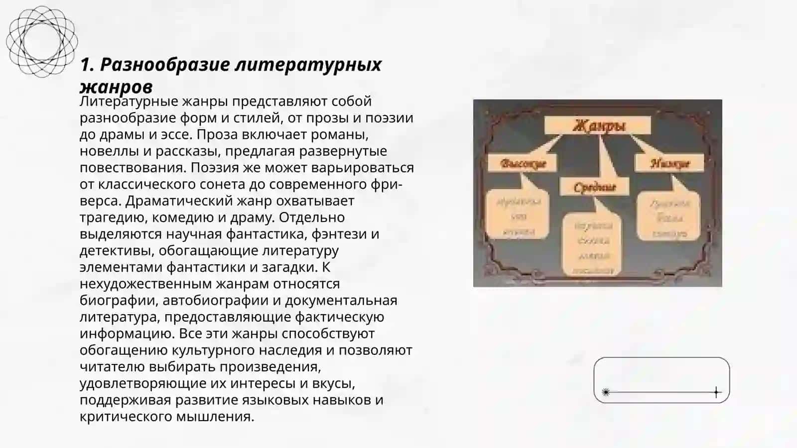 Разнообразие литературных жанров 3
