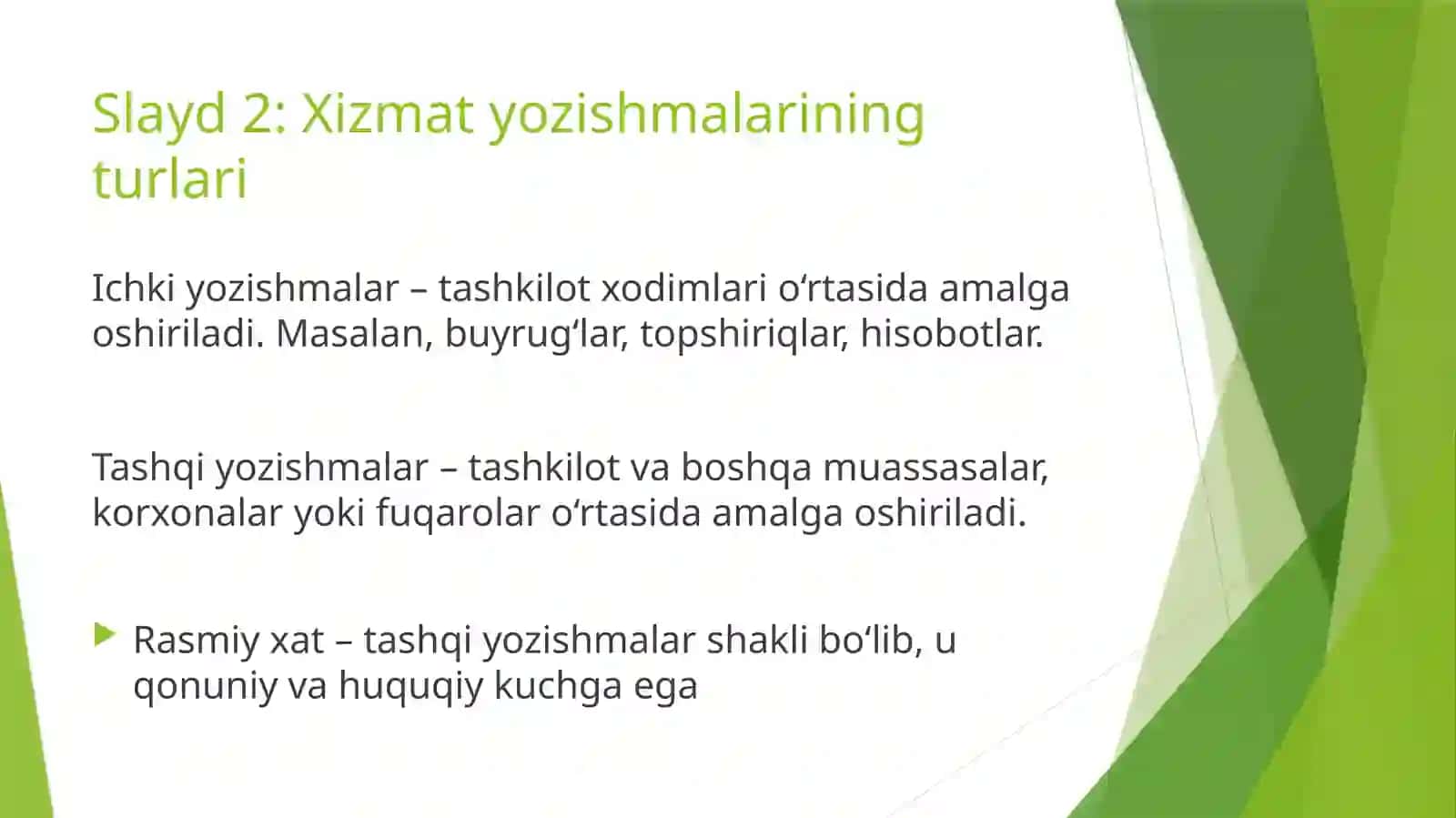 Xizmat yozishmalarniyozishdigimuomalar 3