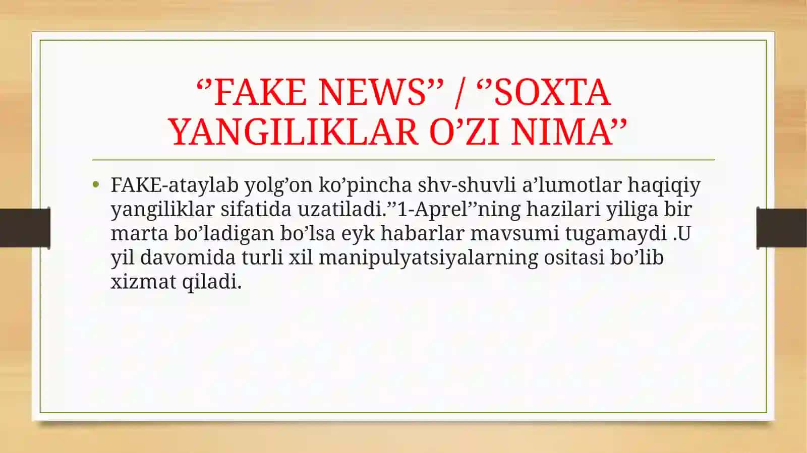 Soxta xabarlar 3