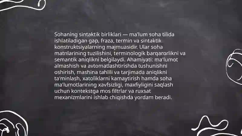 Sohaning sintaktik birliklari 3
