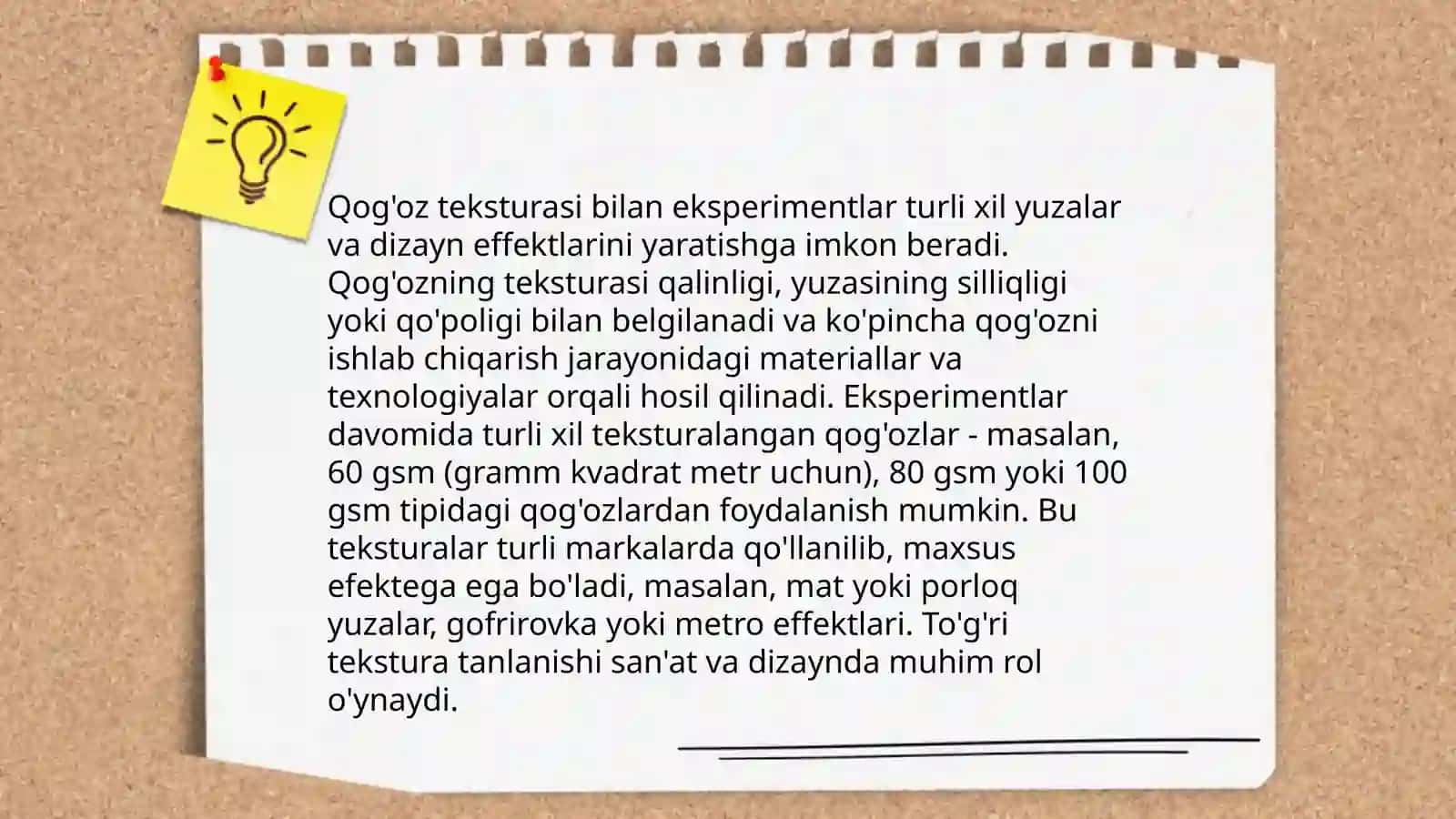 Qog'oz teksturasi bilan eksperimentlar 3