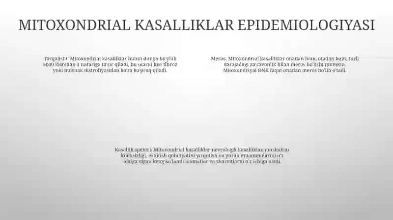 Mitoxondiryal Kasalliklar 3