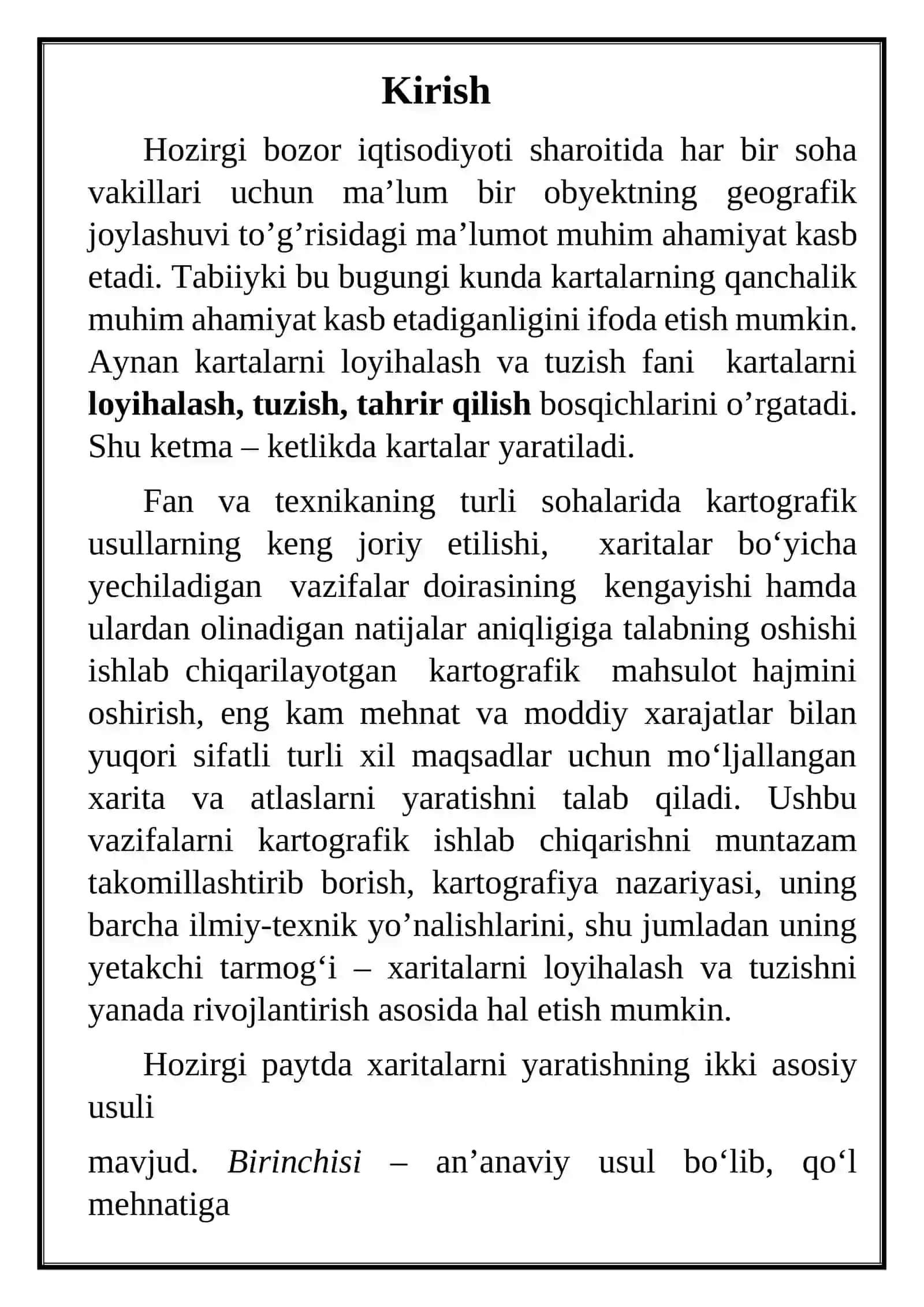 Kartalarni loyihalashning umumiy asoslari 3