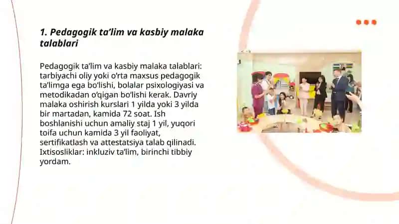 Pedagogik ta’lim va kasbiy malaka talablari 3