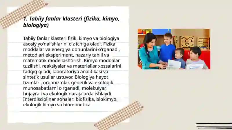 Fanning asosiy kategoriyalarini klasterlang 3