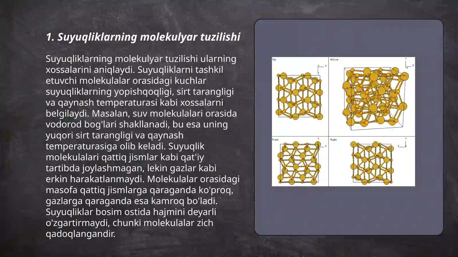 Suyuqliklarning tuzilishi va xossalari 3