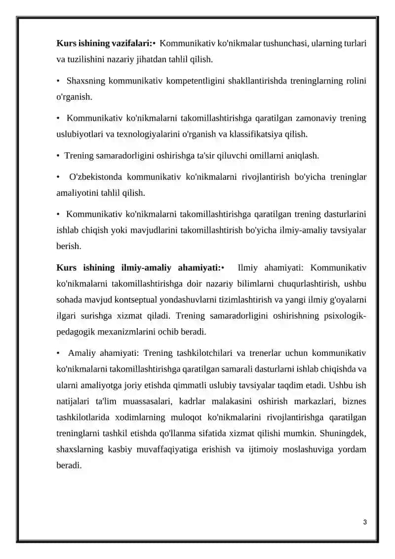 TRENINGDA KOMMUNIKATIV KO'NIKMALARNI TAKOMILLASHTIRISH 3