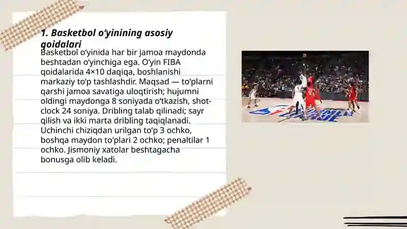 Basketbol sport oʻyini qoidalari. Toʻplar bilan maxsus mashqlar 3