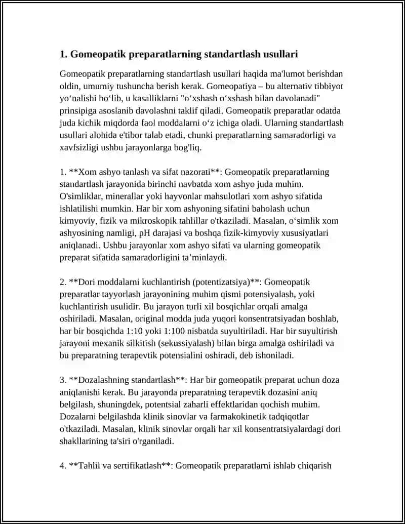 GOMEOPATIK PREPARATLARNI STANDARTLASH VA SIFATINI TEKSHIRISH 3