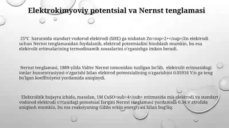 Elektrolit eritmalarning termodinqmik nazariyasi 3