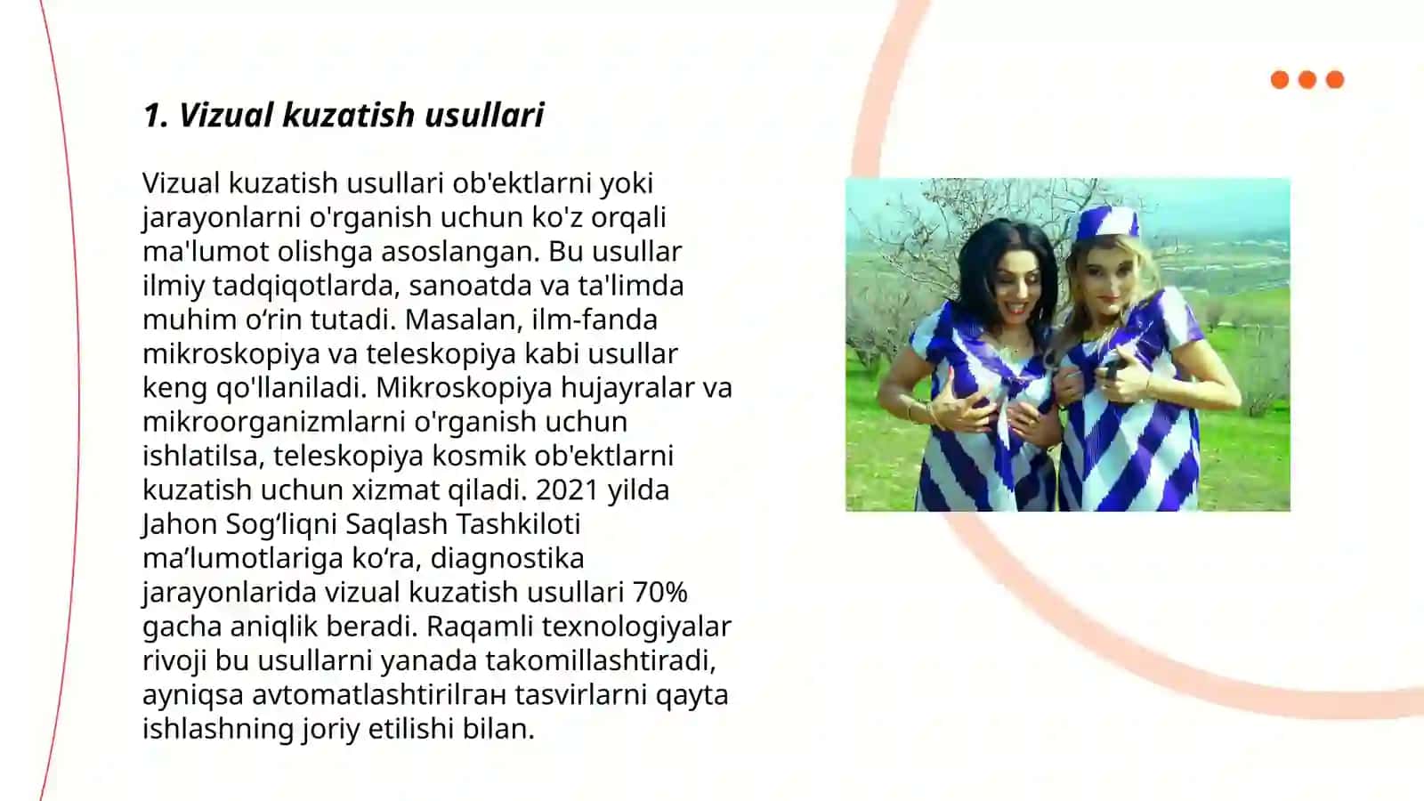 Vizual kuzatish usullari 3